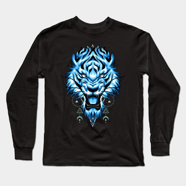 tiger head mask Long Sleeve T-Shirt by SHINIGAMII